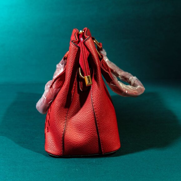 Verano Hill Florence Embroidered Bag Red Vegan Leather NWOT - Picture 6 of 6